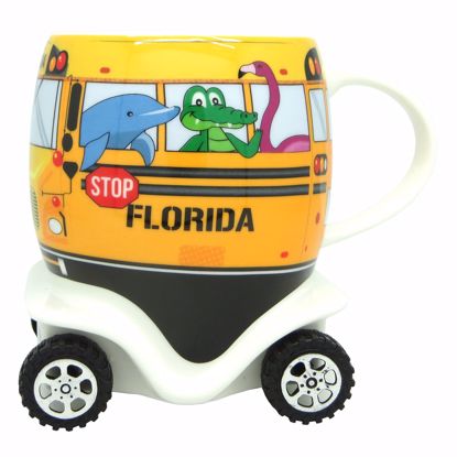 Mugs 13.5z on Wheels Florida School Bus- Great Souvenir or Gift For Kids