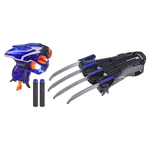 NERF Marvel Avengers Mech Strike Black Panther Blast and Slash Role Play  Set Toys