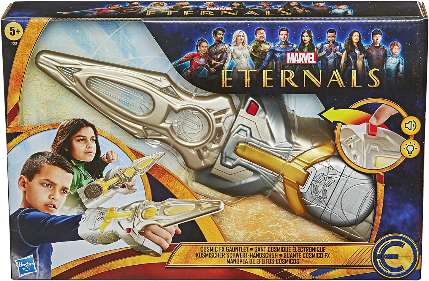 Marvel Hasbro The Eternals Cosmic FX Gauntlet Role Play Toy, Lights and Sounds, Inspired by The Eternals Movie, for Kids Ages 5 and Up