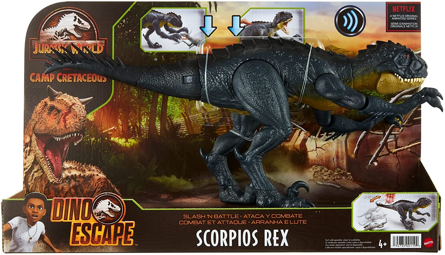 Mattel - Jurassic World Slash N Bash Stinger Dino - Scorpios Rex action  figure (Jurassic Park)