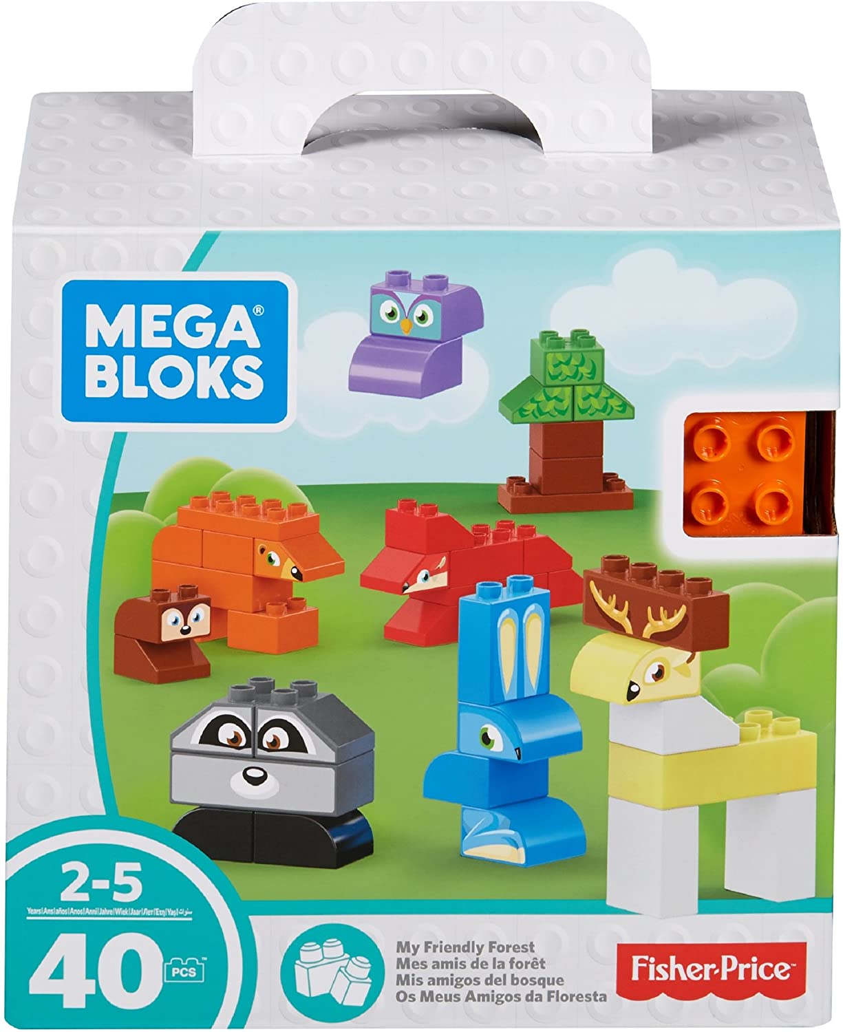 Fisher Price Mattel Mega Bloks My Friendly Forest 40-piece Playset