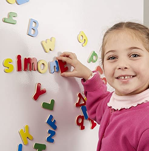 Melissa & Doug Magnetic Wooden Alphabet Set, 52 Pieces