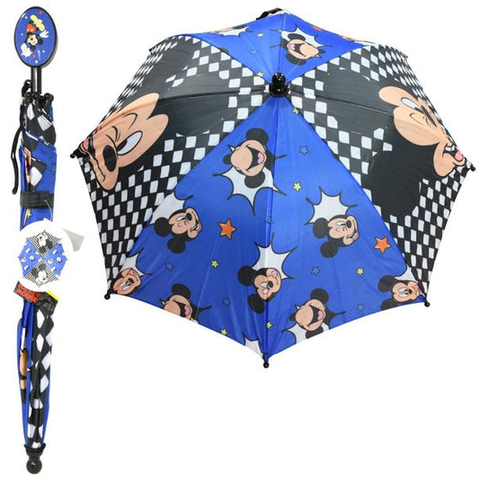 Mickey Umbrella with Clamshell Handle Accessory for Kids, Rain or Shine Cover, Toddler, Blue