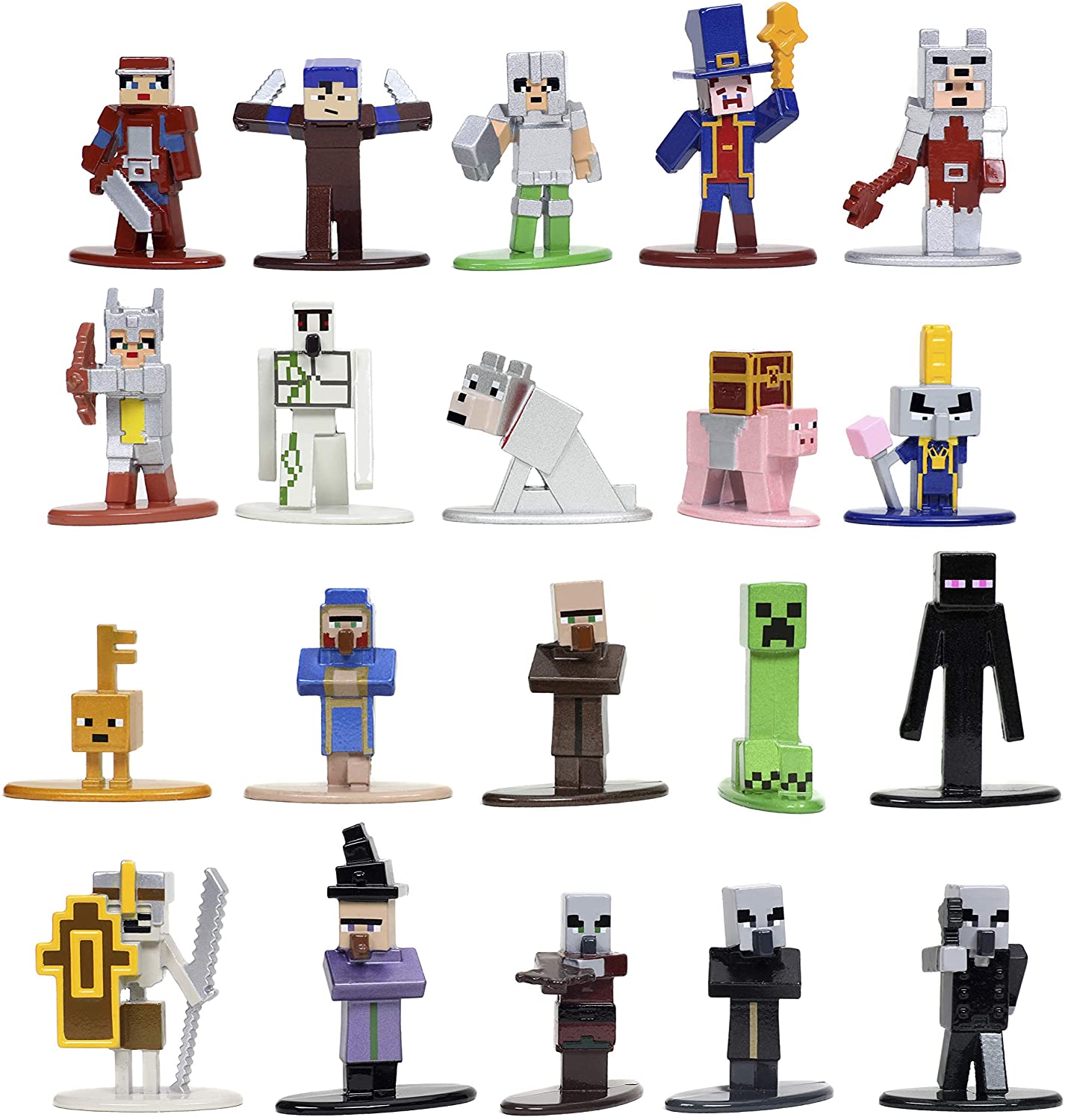 Minecraft Dungeons Nano Metalfigs 1.65" Die-cast Collectible Figures 20-Pack Wave 4