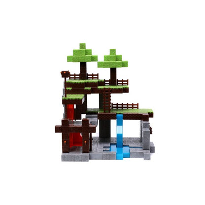 Minecraft Overworld Nano Scene Die-Cast Collectible Figures Gift Playset - 10 Die-Cast Premium Painted Nano MetalFigs