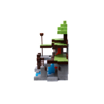 Minecraft Overworld Nano Scene Die-Cast Collectible Figures Gift Playset - 10 Die-Cast Premium Painted Nano MetalFigs