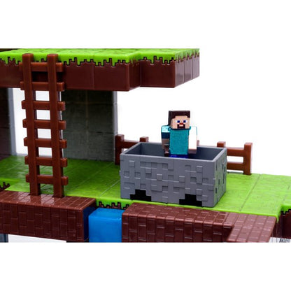 Minecraft Overworld Nano Scene Die-Cast Collectible Figures Gift Playset - 10 Die-Cast Premium Painted Nano MetalFigs