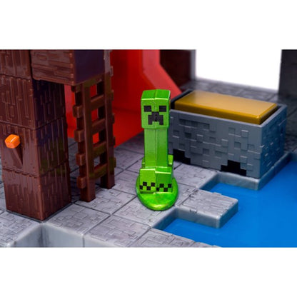 Minecraft Overworld Nano Scene Die-Cast Collectible Figures Gift Playset - 10 Die-Cast Premium Painted Nano MetalFigs