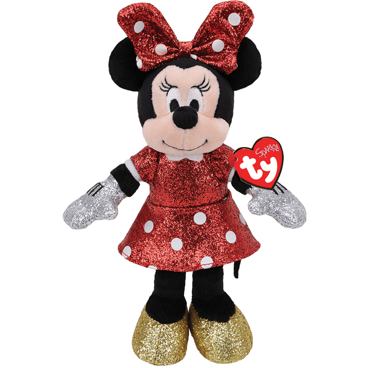 TY Beanie Baby - Disney Sparkle - MINNIE MOUSE (Sparkle - Red) (6 inch)