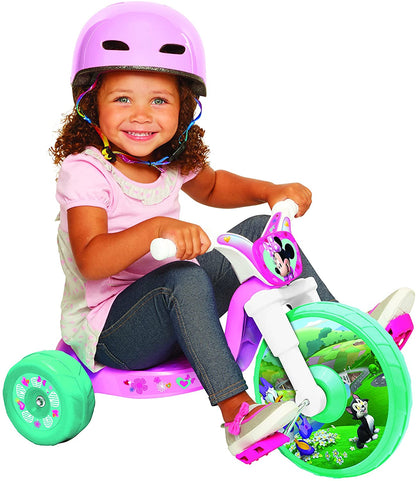 JAKKS PACIFIC Disney Junior Minnie Mouse 10" Fly Wheel Trike, Racers Bicycle - 18-36 Months