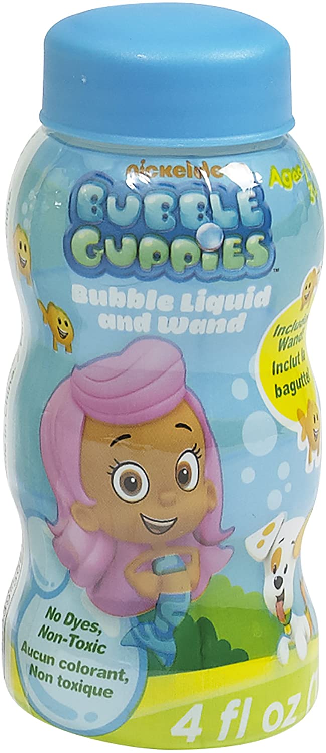 Nickelodeon 4 fl oz. Bubbles with Built-In Wand - Bubbles for Kids - Non-Toxic Bubbles for Mess-Free Play (1 Random Style Pick)