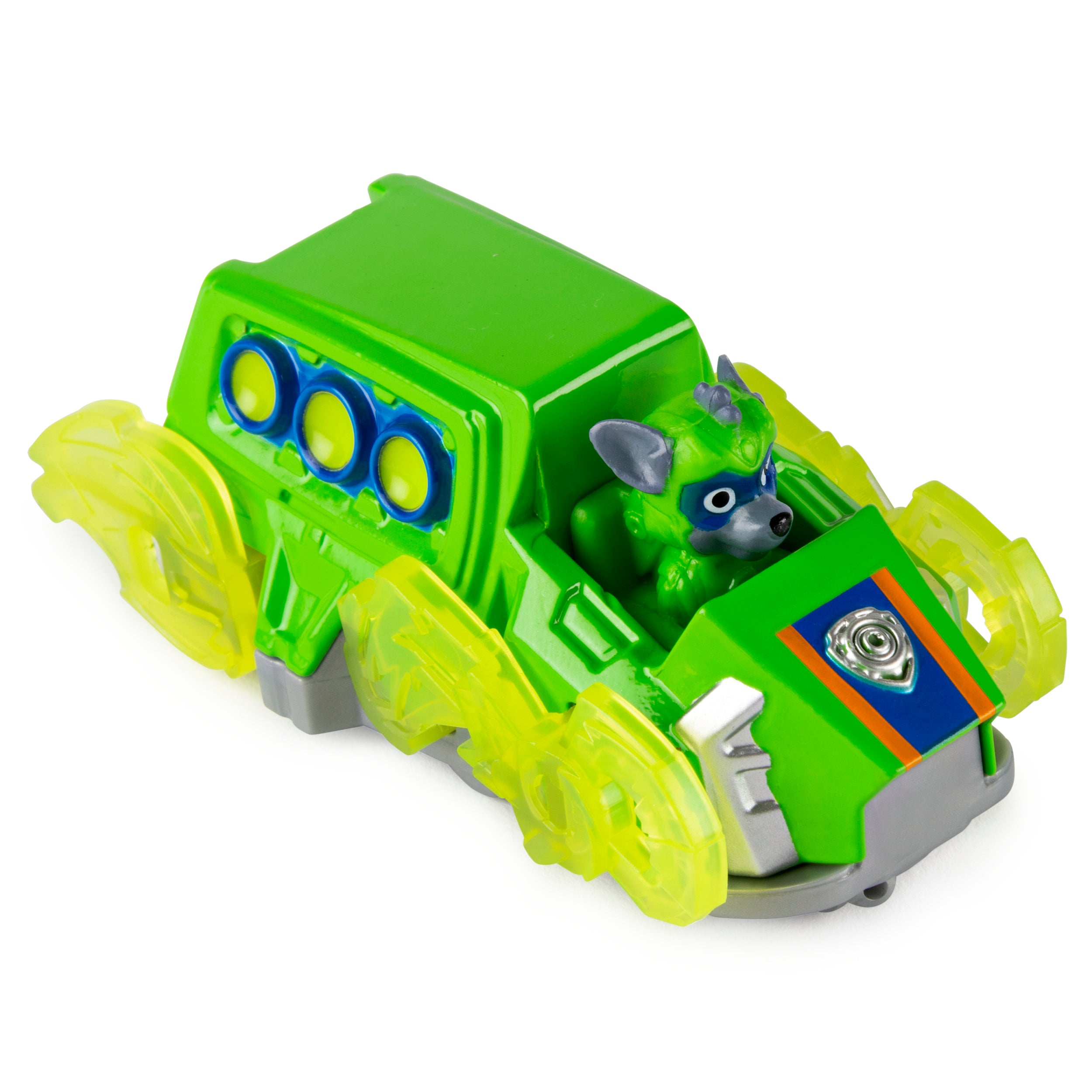 PAW Patrol Mighty Pups Charged Up Rocky Deluxe authentic Vehicle.