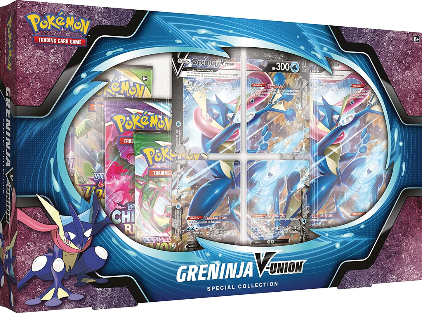 Pokémon TCG Greninja V-Union Special Collection Box - 4 Packs - 4 Promo Cards