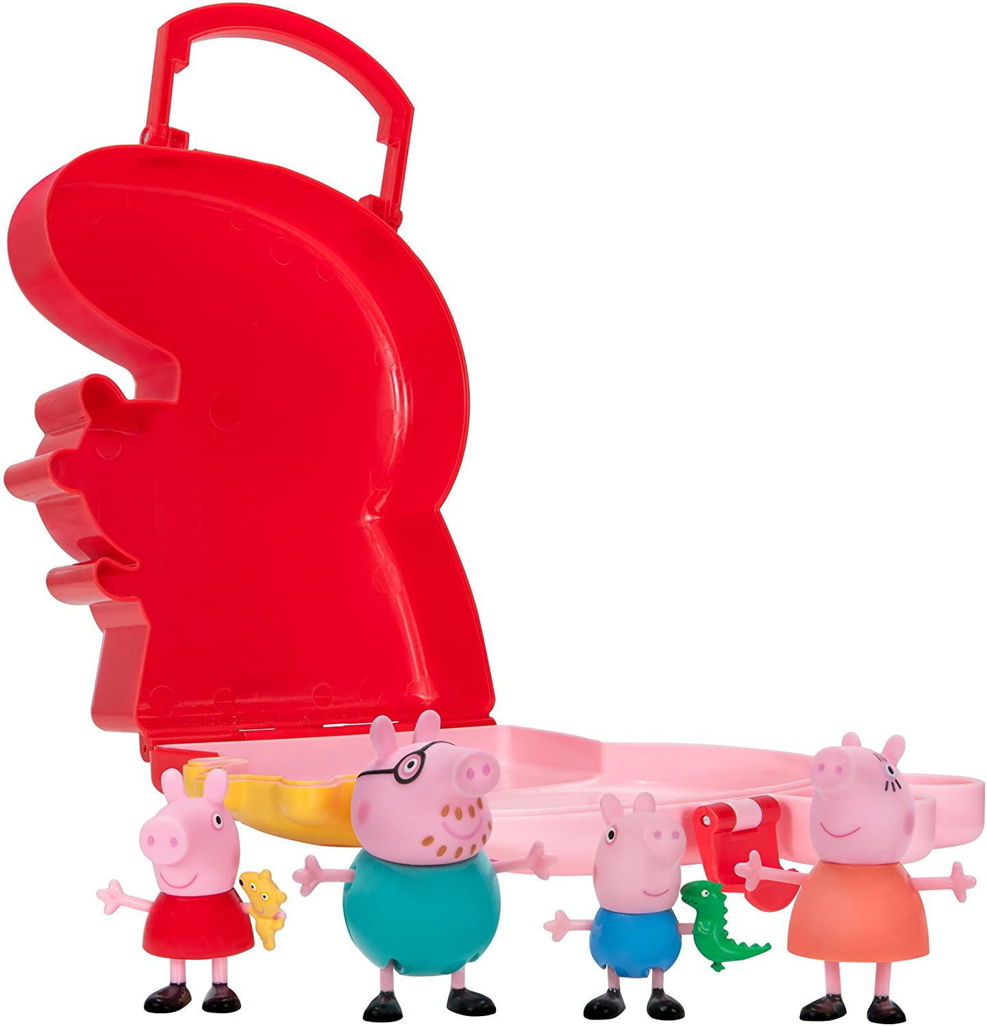 Peppa Pig 4-Figure Carry Case Storage - Great Gift For Peppa Pig Fans