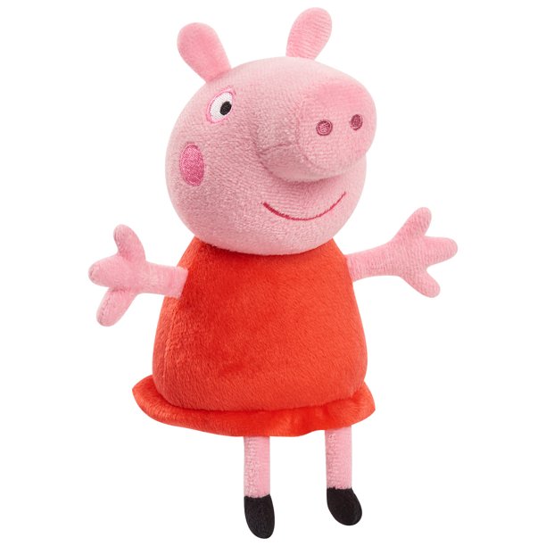 Peppa Pig 8-inch Bean Plush Peppa Pig, Super Soft & Cuddly Small Plush Stuffed Animal