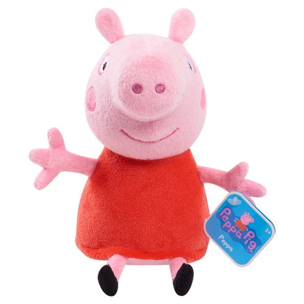 Peppa Pig 8-inch Bean Plush Peppa Pig, Super Soft & Cuddly Small Plush Stuffed Animal