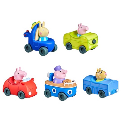 Peppa Pig Mini Buggies Car Toy - Peppa, George Pig, Zoe Zebra & Richard Rabbit in Fun Vehicles - Toy Gift (1 Count Random Pick)