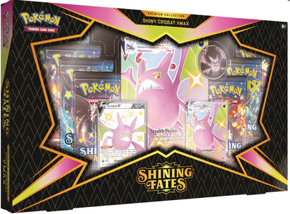 Pokemon Shining Fates Dragapult or Shining Fates Crobat VMAX Premium Collection [7 Booster Packs, 2 Promo Cards, Oversize Card & Coin]