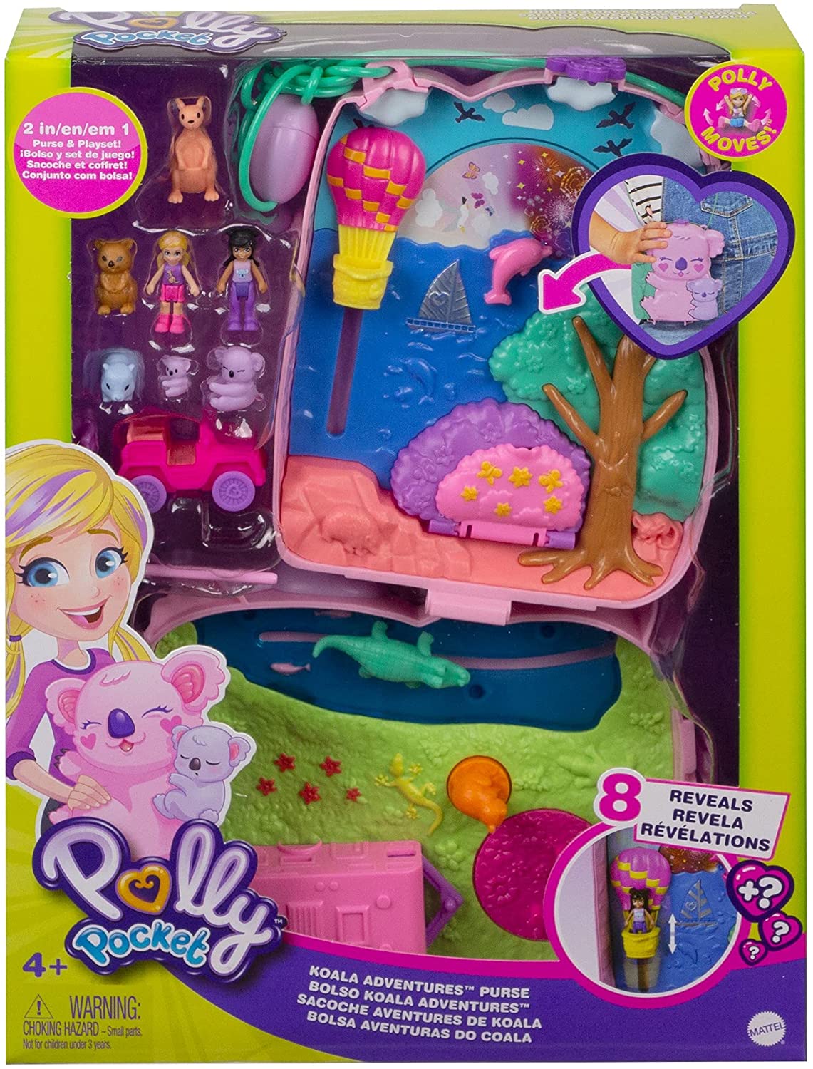  Polly Pocket Playset, Friends Compact With 6 Dolls and