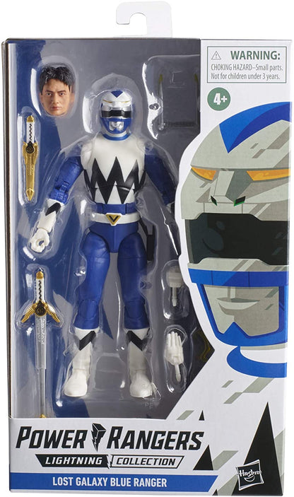 Power Rangers Lightning Collection Lost Galaxy Blue Ranger 6-Inch Premium Collectible Action Figure Toy with Accessories