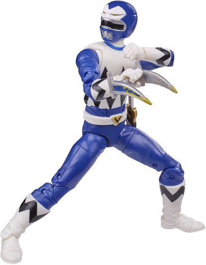 Power Rangers Lightning Collection Lost Galaxy Blue Ranger 6-Inch Premium Collectible Action Figure Toy with Accessories