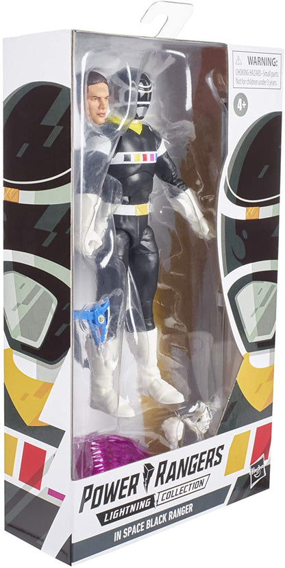 Power Rangers Lightning Collection in Space Black Ranger 6-Inch Premium Collectible Action Figure Toy with Accessories