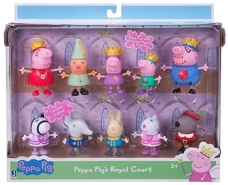 Princess Peppa pig' and friends Royal court Figure 10 Pack Playset