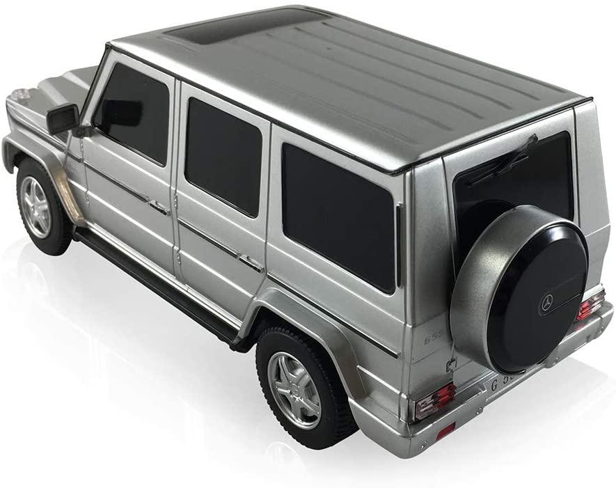 Rastar Off-Road Remote Control Car, 1:14 Mercedes-AMG G55 RC Vehicle Toy ,  Doors Open/Working Lights - Silver/2.4Ghz