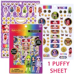 Rainbow High Raised 3-D Large Sticker Sheet in Poly Bag