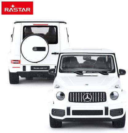 Rastar Off-Road Remote Control Car, 1:14 Mercedes-AMG G63 R/C Off-Roader Toy Car, Doors Open/Working Lights - White/2.4Ghz