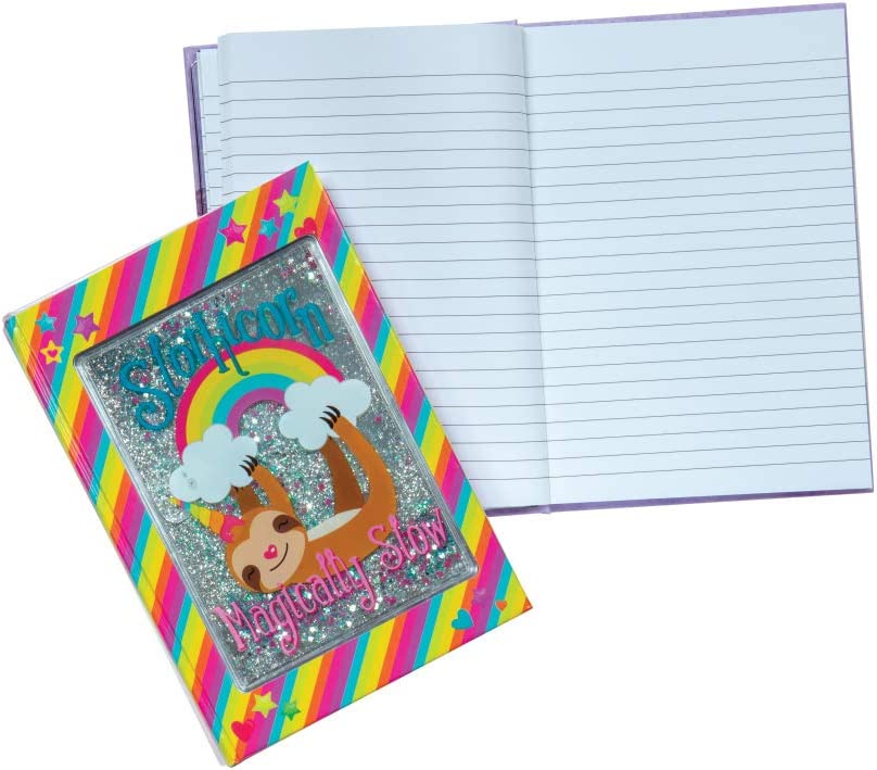 Raymond Geddes Glitter Cover Journals - Great gift idea for children,1 Random Style Pick