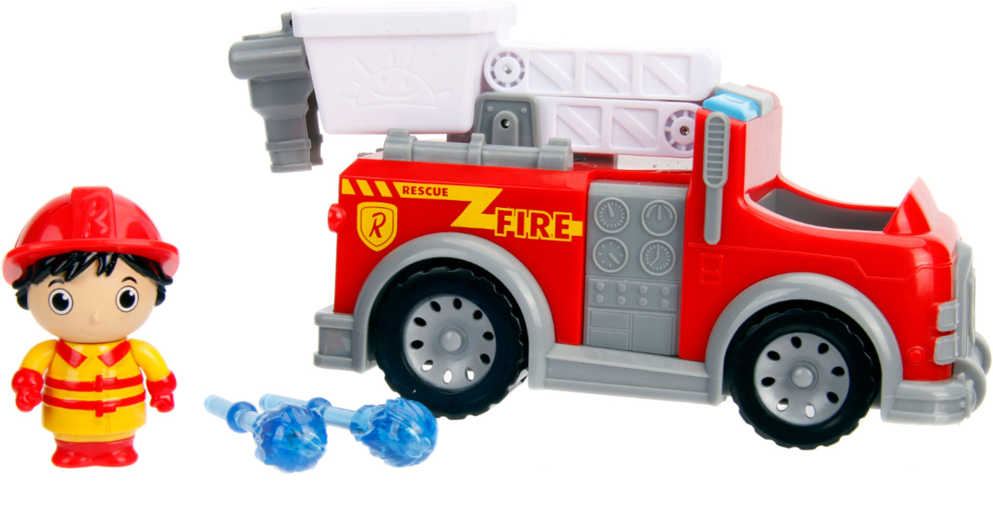 Ryan's World Jada Toys 6 Inch Ryan and Fire Engine Play Vehicle