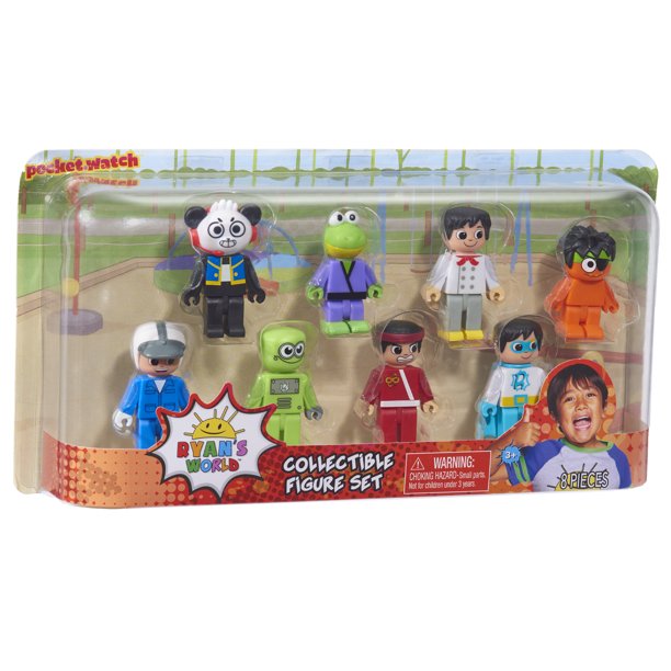 Just Play 8-Piece Collectible Figure Set, Preschool Ages 3 up Assortment:  Minnie Mouse, Barbie Pets, Ryan's World