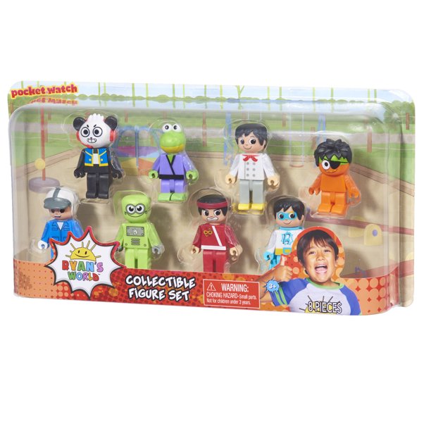 Just Play 8-Piece Collectible Figure Set, Preschool Ages 3 up Assortment:  Minnie Mouse, Barbie Pets, Ryan's World