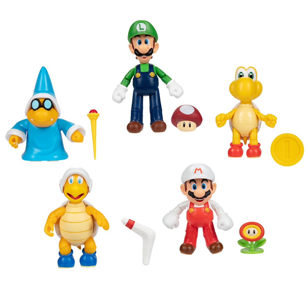 SUPER MARIO Action Figure 4 Inch Assortment - Green para Koopa Troopa, Luigi, Bro, Yoshi and more