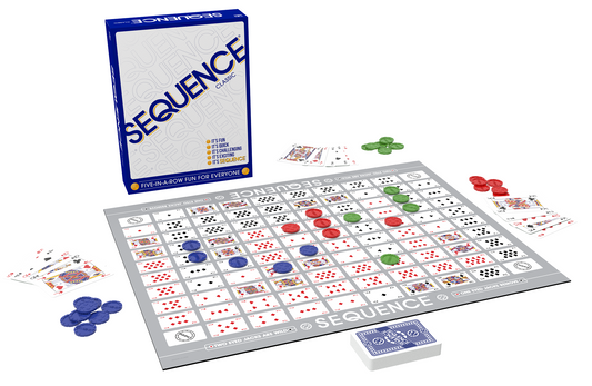 Jax SEQUENCE Family Board Game - For 2-12 Players, Ages 7 and up