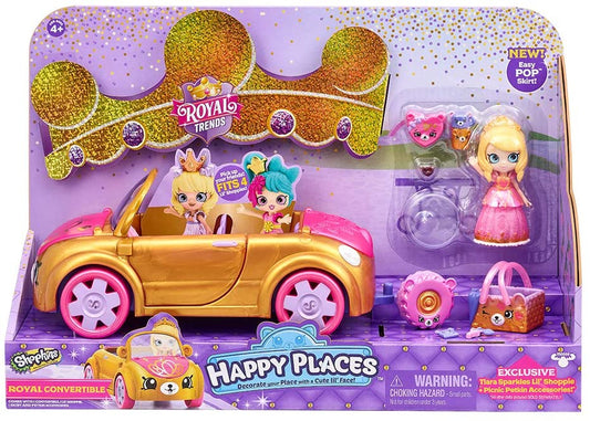 Shopkins Happy Places Royal Convertible Vehicle Playset Car Toy