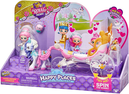 Shopkins Happy Places Royal Wedding Carriage with Pony and Petkins Inside