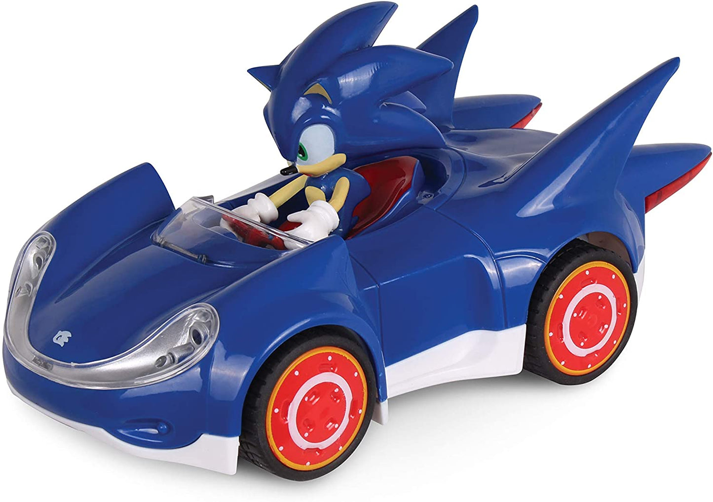 NKOK Sonic The Hedgehog All Stars Racing Car Pull Back Action, Video Game Legend, Speed Star by Tails, No Batteries Required