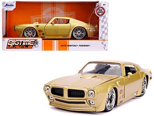 StarSun Depot New 1972 Pontiac Firebird Gold Metallic Hooker Bigtime Muscle 1/24 Diecast Model Vehicle Car by Jada