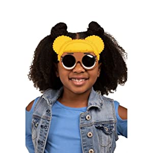 Sun-Staches LOL Surprise Queen Bee Lil' Characters Sunglasses Party Favor Shades, Brown, Yellow, Black