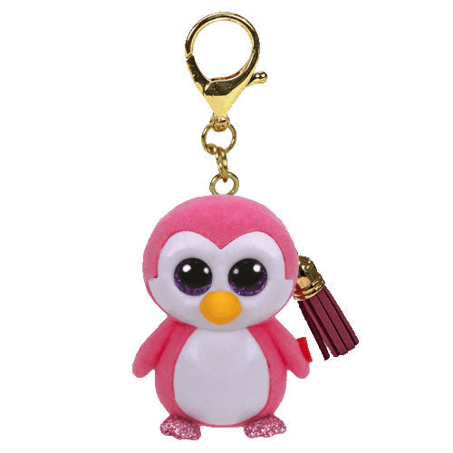 TY Beanie Boos Mini Boos Clips - Glider Penguin Pink Key Chain