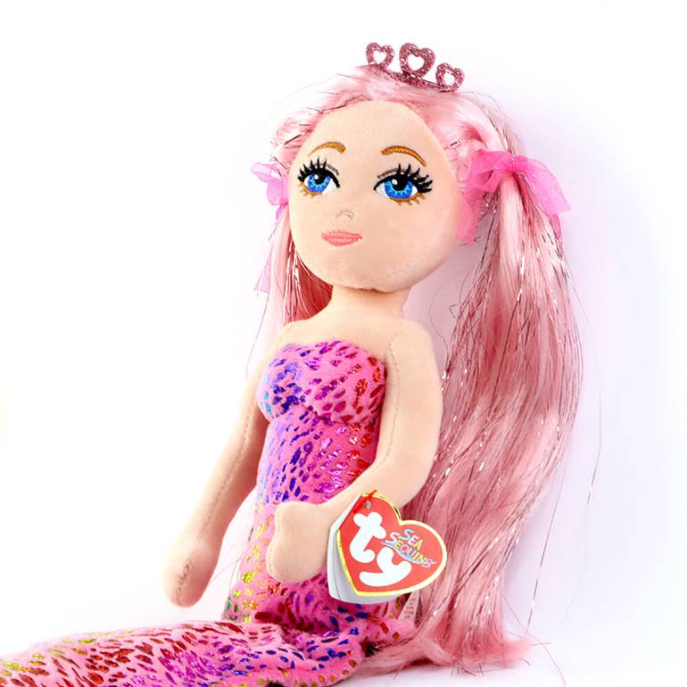 TY Sea Sequins Plush Mermaid CORA (Regular Size - 10 inch)