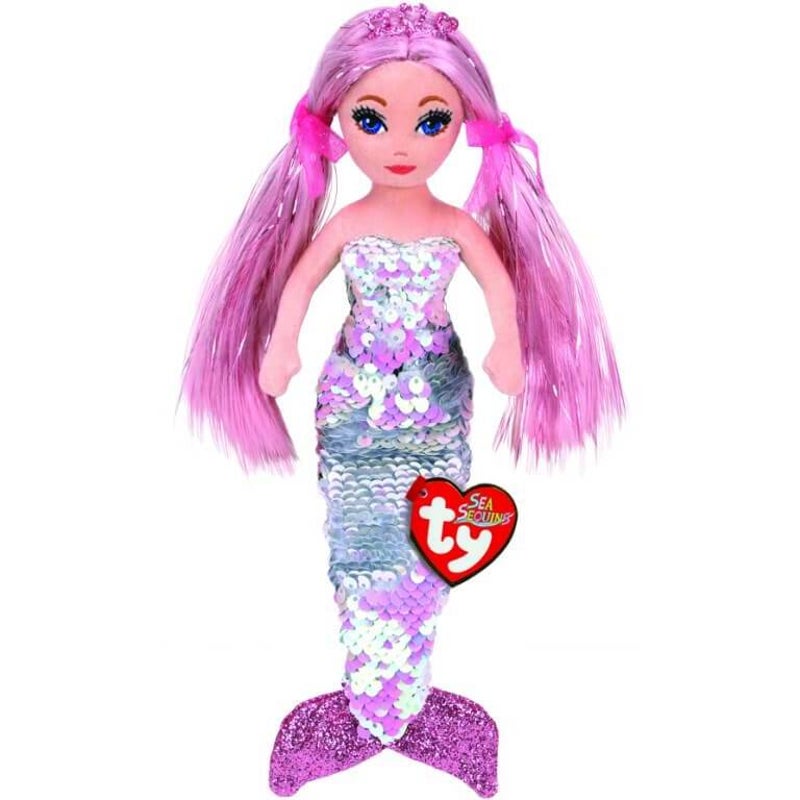 TY Sea Sequins Plush Mermaid CORA (Regular Size - 10 inch)