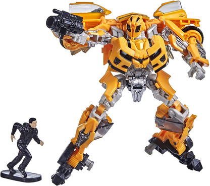 Transformers Toys Studio Series 74 Deluxe Class Revenge of The Fallen Bumblebee & Sam Witwicky Figure