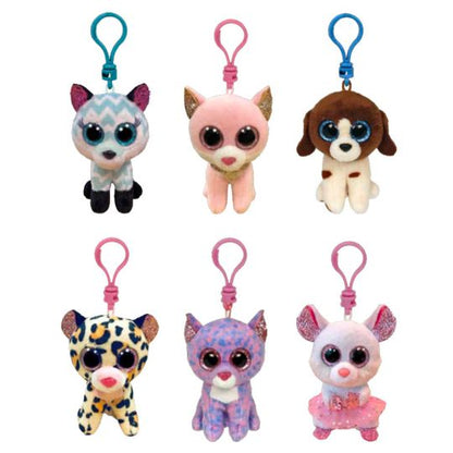 TY Beanie Boos - Clip Livvie Leopard Multi Color (Plastic Key Clip)