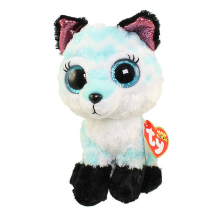 Ty Beanie Boo Atlas The Aqua Chevron Fox - Regular Size (6 inch)