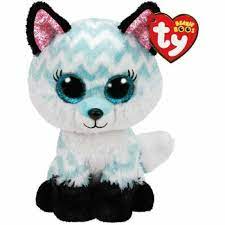 Ty Beanie Boo Atlas The Aqua Chevron Fox - Regular Size (6 inch)