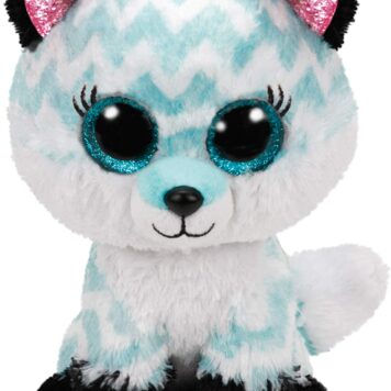 Ty Beanie Boo Atlas The Aqua Chevron Fox - Regular Size (6 inch)