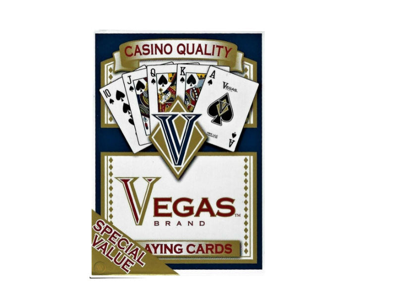 Vegas Brand Casino Quality Playing Cards, 2 Boxed Sealed Decks, 1 Red, 1  Blue